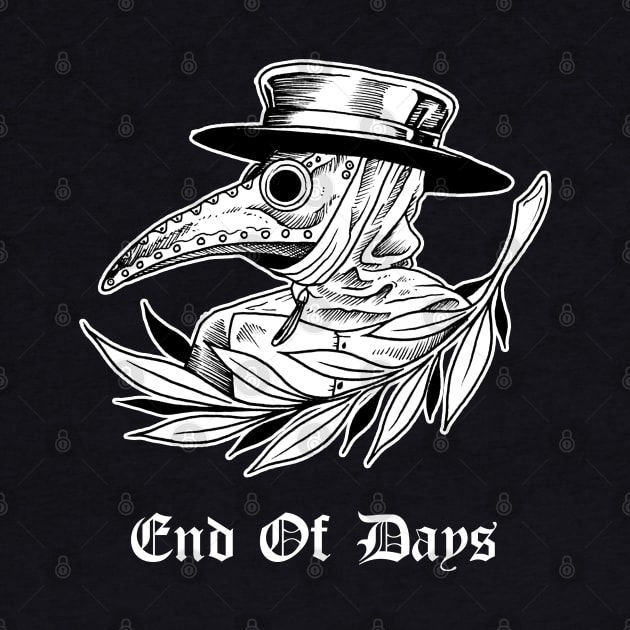 Plague Doctor End of Days Halloween Black Death by btcillustration